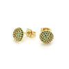 Paved Cubic Zirconia Round Stud Earrings For Women Multicolor Crystal Ear Studs Light Wedding Party Jewelry Gifts - Image 5