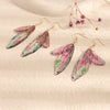 Rainbow Gradient Color Resin Double Butterfly Wings Long Drop Earrings for Women Gold Plated Alloy Wedding Jewelry - Image 2