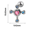 1PC 316L Steel Zircon Corss Cz Barbell Earrings Corss Helix Ear Cartilage Tragus Daith Piercing Body Jewelry 20G - Image 23