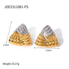 Geometry Earrings Double Hoop Dainty Earrings Criss-Cross Huggie Hoops Minimalist Earrings Two Tone Small Hoops Xmas gift - Image 11