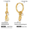 Zircon Droplet Pendant Necklace Ring Bracelet Earrings Set For Women Gold Pvd Plated Stainless Steel Jewelry - Image 9