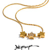 Delicate Star Double Side Pendant Necklace Golden Stainless Steel Temperament Stylish Jewelry Pvd Plated - Image 1