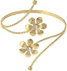 Upper Arm Bracelet Band Cuff Bangle Coil Bracelet Butterfly Flower Gold Armband Adjustable Boho Coil Swirl Armlet ArmBand - Image 3