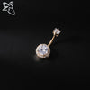 ZS 1 PC Gold Color 14G Stainless Steel Belly Ring Snake Heart Shiny CZ Crystal Navel Belly Button Rings Butterfly Navel Piercing - Image 2