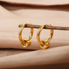 Heart Stainless Steel Earrings for Women Zircon Gold Color Hoop Earring Aesthetic Ear Piercing Jewelry Accessories - Image 9