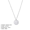 Minimalist Round Pendant Necklace for Women Stainless Steel Clavicle Necklace Long Chain Jewelry Statement Girl Gift - Image 17