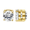 1-12 Pair Stainless Steel Magnetic Non Piercing Inlaid Cubic Zirconia Stud Earrings Clip on Hoop Earrings Set for Men Women - Image 14