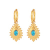 316L Stainless Steel Gold Color Pendant Stone Earring Hoop Earrings For Women Jewelry Gifts - Image 7