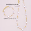 2 Pcs Gold Color Bohemian Jewelry Set for Women Pearl Cross Pendant Necklace Bracelet Set Casual Jewelry Gifts - Image 6