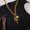 Vintage Green Zircon Cross Pendant Heart shaped Necklace Stackable Stainless Steel Zircon Octagonal Star Women's Jewelry - Image 4