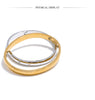 Interlocking Loop Bracelet with Cubic Zirconia Accents in Gold Tone or Silver Tone - Image 12