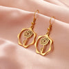 Birth Flowers Dangle Earrings Stainless Steel Gold Color Daisy Rose Snowdrop Women's Floral Earring Jewelry Birthday Gift - Image 1