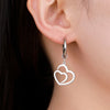 Double Love Heart Drop Earrings for Women Stainless Steel Gold Color Wedding Earrings Jewelry Pretty Gift - Image 6