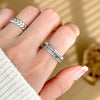 Silver Jewelry Bilayer Colour Zircon Adjustable Rings For Women Engagement Accessories Jewellery - Image 4
