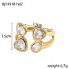 Carlidana Jewelry Open Rings Gold Plated Stainless Steel Simple Multi-Color Crystal Ring For Women Jewelry - Image 8