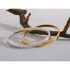 60mm 316L Stainless Steel Round Smooth Bracelet Bangle Women Minimalist Gold Color Texture Charm Jewelry - Image 3