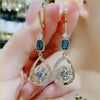 Korean Zircon Water Drop Earrings for Women Shiny Crystal Long Pendant Dangle Earring Wedding Party Jewelry Gifts - Image 6