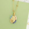 Virgin Mary Pendant Charm Necklace Women Cross Scared Heart Jesus Choker Seed Beads Stainless Steel Chain Gold Color Mom - Image 23