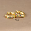 2pcs Stainless Steel Minimal Hoops Earrings for Women Round Circle Punk Helix Tragus Rainbow CZ Huggie Earring Piercing Jewelry - Image 19