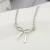 Gold Necklace for Women Bow Necklace Gold Silver Plated Necklace Cute Bow Pendant Choker Chain Necklaces for Women Jewelry Gift - Image 4