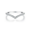 GD Ladies V-shaped Finger Jewelry Gold Plated Stainless Steel Cubic Zirconia Pave V Shape Zircon Thin Ring for Women - Image 8