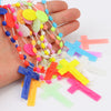 12-Piece Plastic Rosary Bead Necklace Set with Cross Pendants in Multiple Colors - Image 6