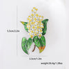 Enamel Hydrangea Brooches for Women Unisex Rhinestone Flower Pins Banquet Party Backpack Gifts Jewelry Accessories - Image 10