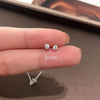 Silver Jewelry Women Cute Tiny Clear Crystal Stud Earrings Gift for Girls Teens Lady Jewelry - Image 5