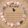 Mhs.sun 12 Star Zodiac Sign Pink Zebra Stone Beaded Bracelets Constellation Birthday Party Jewelry For Women Men - Image 7