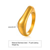 Stainless Steel Chunky Dome Rings for Women, Geometric Ring Gold Plated Aesthetic Jewelry - Image 12