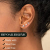 Two-Piece Stainless Steel CZ Cartilage Stud Earring Set for 20G Piercings - Image 19