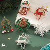 Magnetic Brooch Charm Enamel Jewelry Christmas Tree Santa Claus Reindeer Snowman Snowflake Brooches for Women Friend - Image 1