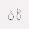 Irregular Water-Drop Hoop Earrings in Gold-Tone and Silver-Tone - Image 4