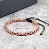 5mm Copper Bead Bracelet Women Men Handmade Adjustable Rope Charm Wristband Buddhist Yoga Bangle Friendship Jewelry Gift - Image 5