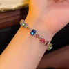 Candy Color Zircon Necklace Bracelet Set for Woman Sparkly Multi Color Crystal Beaded Chain Dainty Stackable Jewelry - Image 5