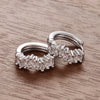2PCS Stainless Steel Irregular CZ Zircon Hoop Earrings For Women 9mm Circle Round Small Huggie Cartilage Piercing Jewelry - Image 7
