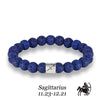 Men 12 Zodiac Signs 8mm Beads Bracelets Handmade Vintage Blue Lava Stone Beads Elastic Bangles Women Jewelry Gifts - Image 10