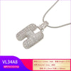 Silver Color Bubble Initial Letters Necklaces 26 Letters Pendants Necklaces for Women Brass CZ Jewelry - Image 40