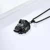 Male Men Animal Lion Pendant Necklace Stainless Steel Chain Black Silver Color Jewelry - Image 3