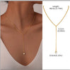 Stainless Steel Lariat Necklace Gold Plated, Dainty Long Necklace Laryered Necklaces For Women Girls, Y Shape Drop Pendant - Image 17