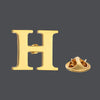 Copper material 18mm height A-Z 26 capital letter brooch men's suit coat collar needle accessories - Image 18