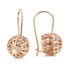 Rose Gold Color Big Glossy Ball Drop Earrings For Women Simple Zircon Accessories Ethnic Bride Wedding Jewelry - Image 11