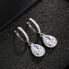 Silver Drop Earrings for Women Cubic Zirconia Crystal Earrings Engagement Wedding Eternity Jewelry Gifts - Image 2