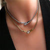 316L Stainless Steel Snake-Chain Necklace with Small Stone Pendant - Image 13