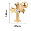 1PC 316L Steel Zircon Corss Cz Barbell Earrings Corss Helix Ear Cartilage Tragus Daith Piercing Body Jewelry 20G - Image 12