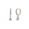 Multicolor Zircon Water Drop Small Hoop Earrings for Women Stainless Steel Pendant Piercing Earrings - Image 12
