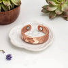 2Pcs Copper Bracelet and Ring Set, Adjustable Hammer Pattern Design, Beautiful Set Jewelry, Good for Holidays Gifts - Image 3