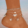 Seven-Piece Anklet Set with Beads and Starfish Charms - Image 16