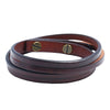 KIirykle Simple Double-deck Leather Bracelets&Bangles for Men Punk Brown/Black Wristband Cuff Jewelry Boy Gift - Image 7