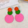 Stylish Dangle Earrings Trio Circle Design Daily Outfits Party Accessories Stuff Red Orange Big Earrings - Image 13